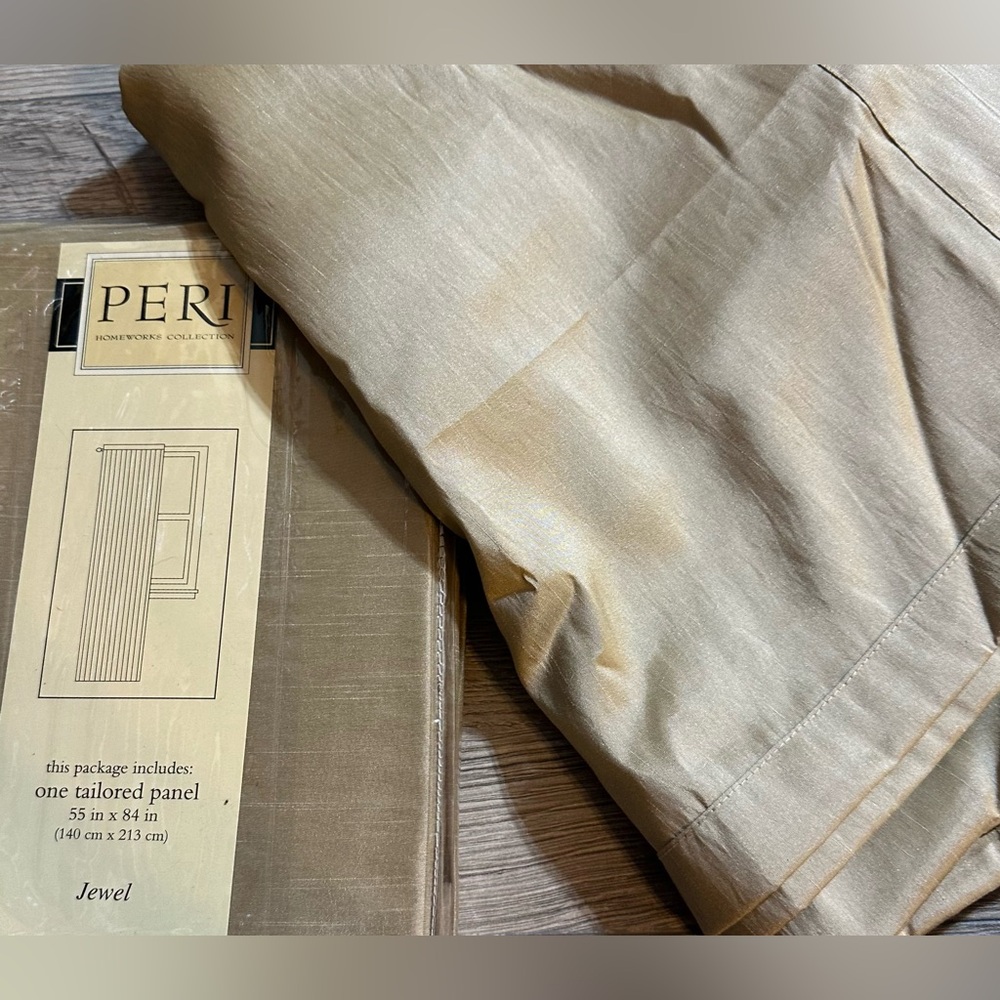 Peri Collection-Jewel 55” X 84” Tailored Panel-
Color: Linen Natural Beige